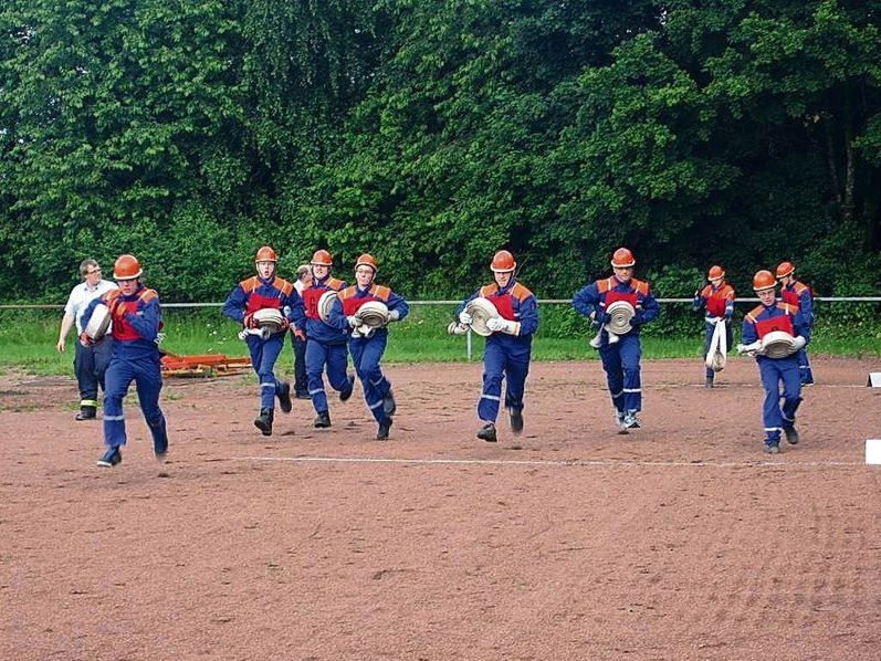 Aufbau der Übung Richtung Einsatzstelle